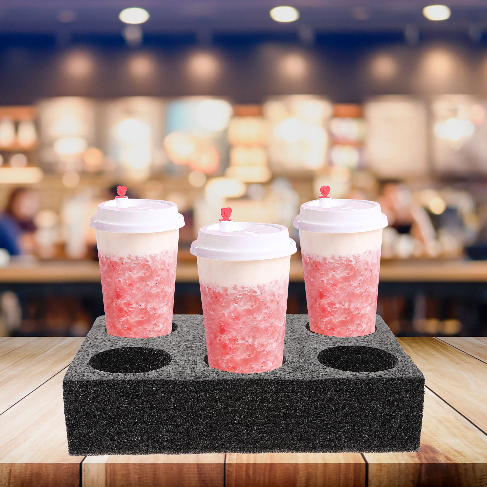 Coffee Tea Holder - 2Pcs Eco-Friendly Biodegradable Drink Carrier Tray