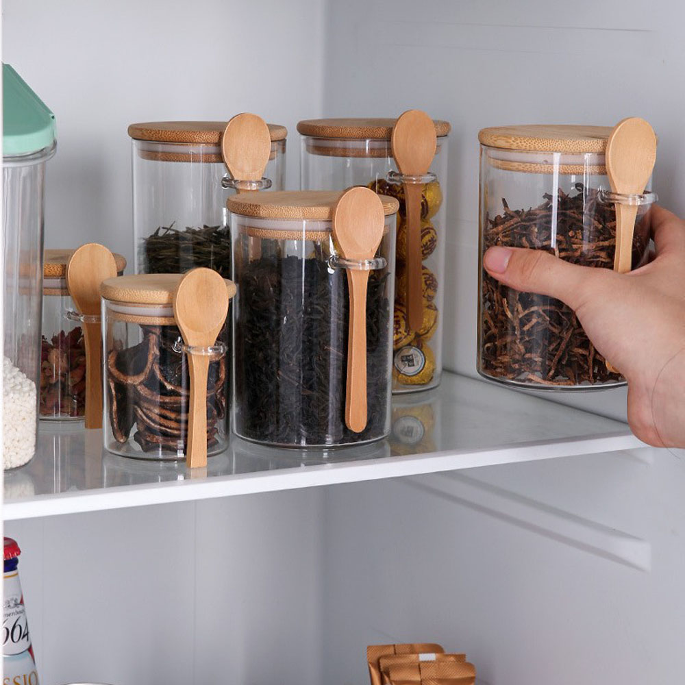 Tea Coffee Sugar Container - Airtight Food Storage Plastic Containers Canister