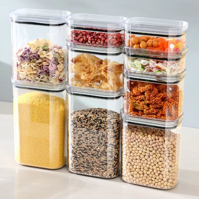 Coffee Tea Sugar Canister Set - Sealed Jar Kitchen Cabinet Organizer For