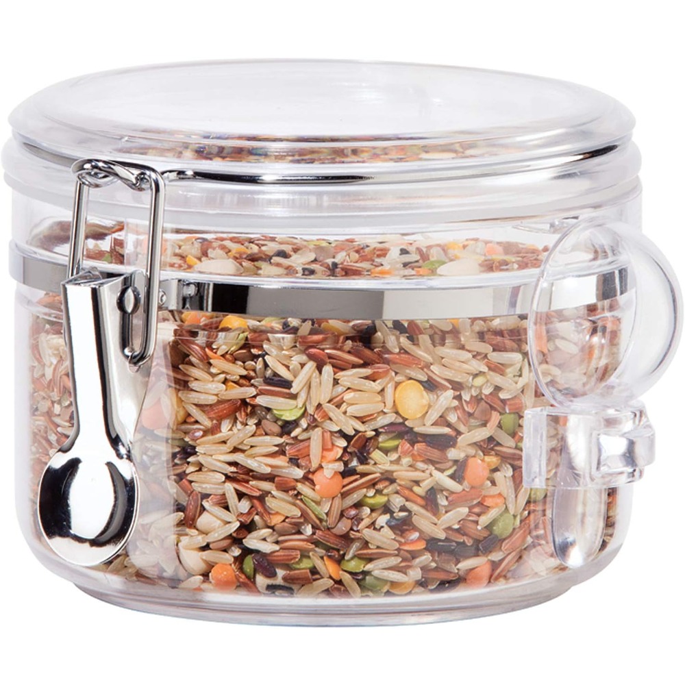 Tea Coffee Sugar Container - Airtight Food Storage Container 28oz Clear