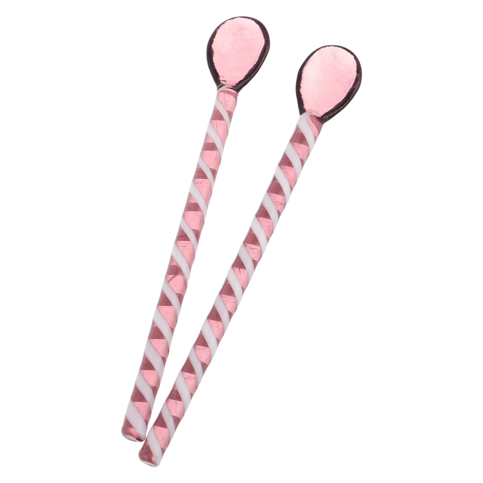 Coffee Jelly Tea - 2Pcs Vibrant Multicolor Spiral Glass Spoon