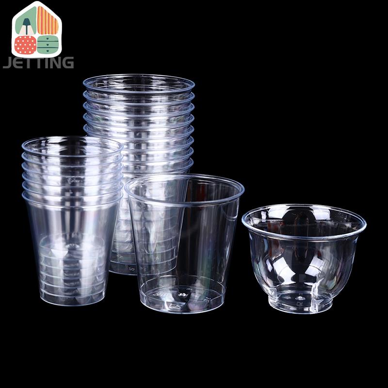 Coffee Jelly Tea - 30-50pcs Clear Plastic Disposable Cups Party