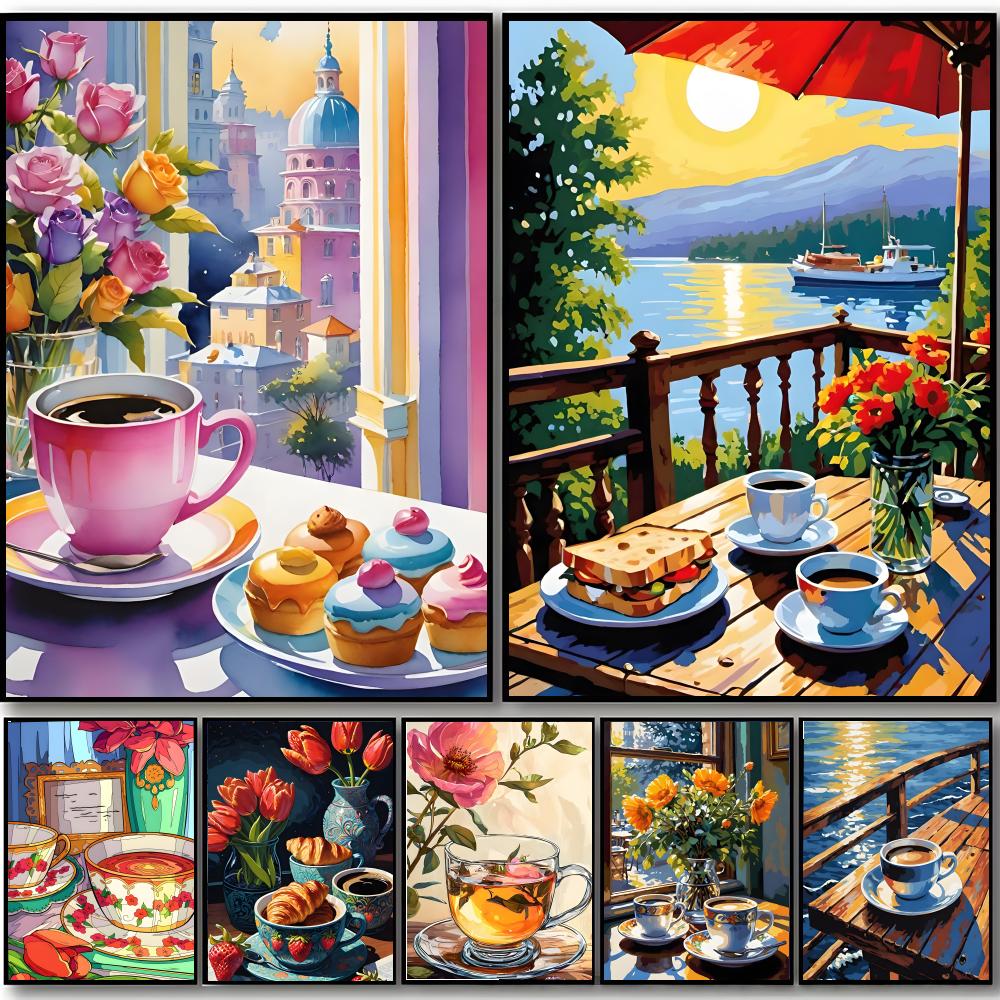 Coffee Tea Poster - Sweet Cozy Delicate Art A-Afternoon Tea