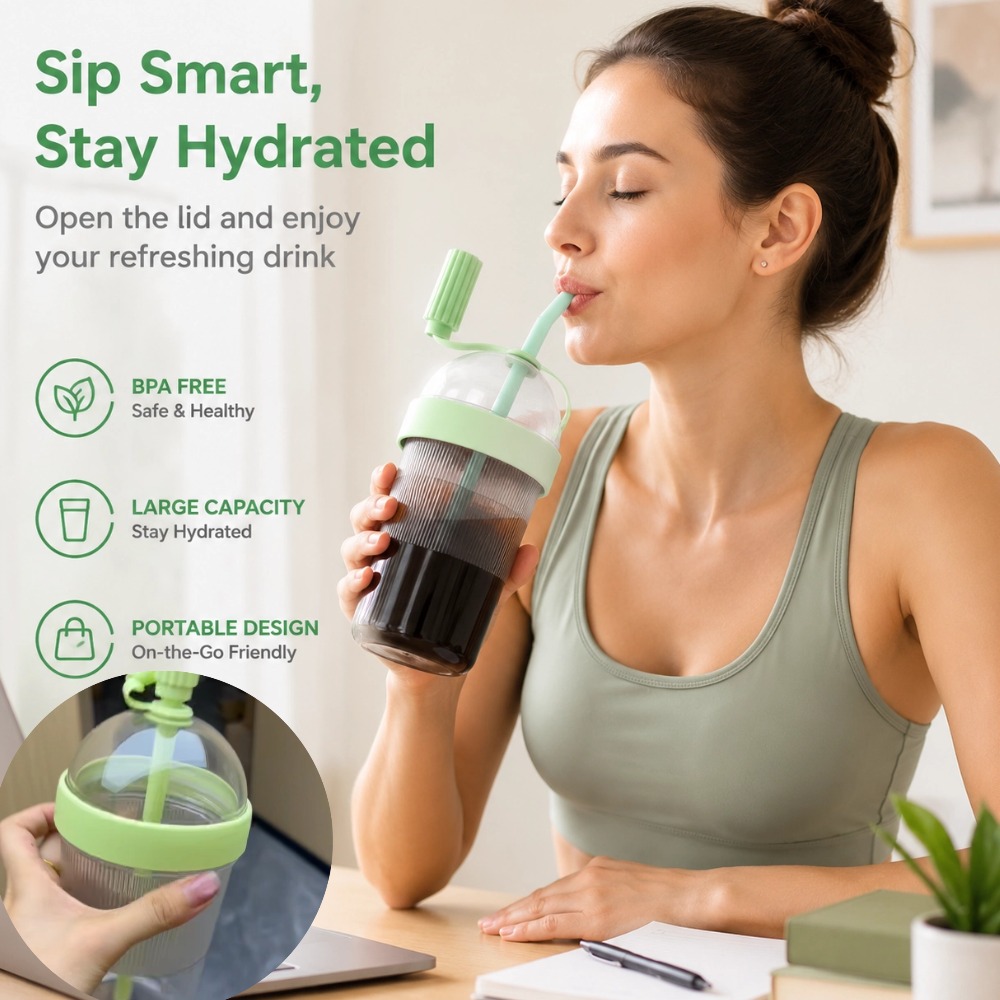 Coffee Jelly Tea - Coffee Cups With Lids Reusable Drinkware