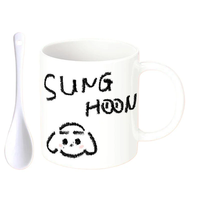 Coffee Tea Love - ENHYPENED Lovely Cartoon Peripheral Ceramic Mug