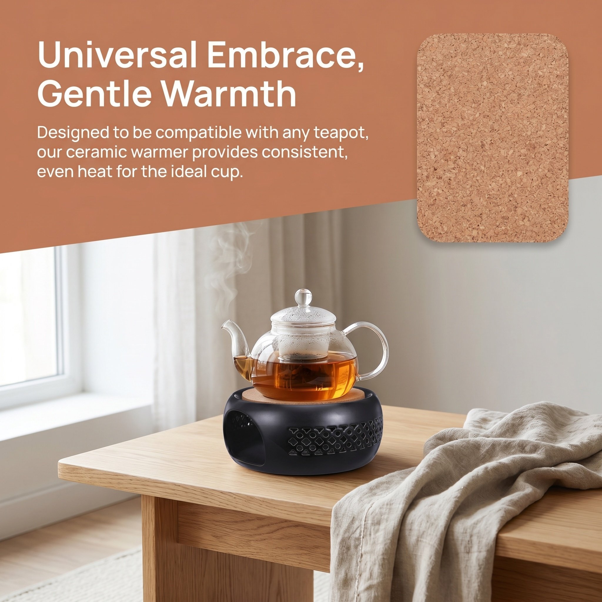 Ceramic Teapot Warmer Cork Cus - đánh giá và giá Coffee And Tea Glass