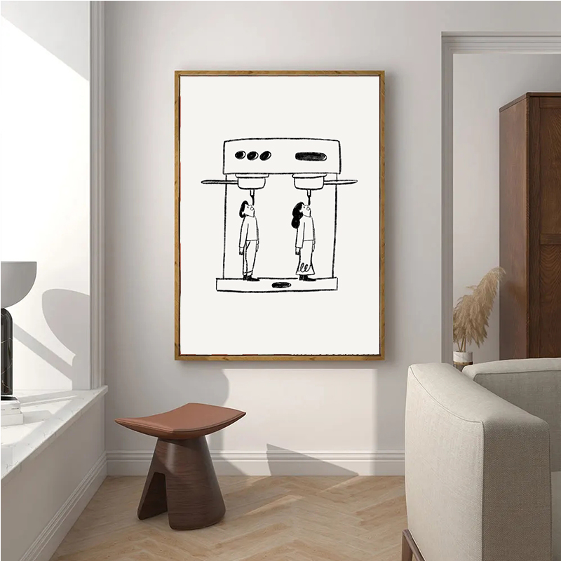 Abstract Line Coffee Drink Wal - đánh giá và giá Coffee Tea Poster