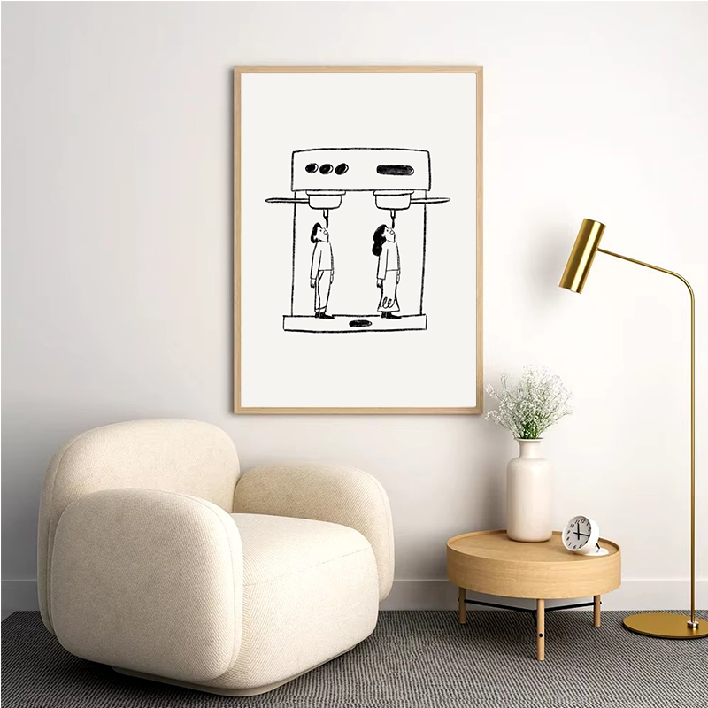 Abstract Line Coffee Drink Wal - đánh giá và giá Coffee Tea Poster