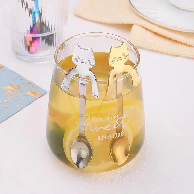 *1Pcs Stainless Steel Cute Cat - đánh giá và giá Coffee Tea Love