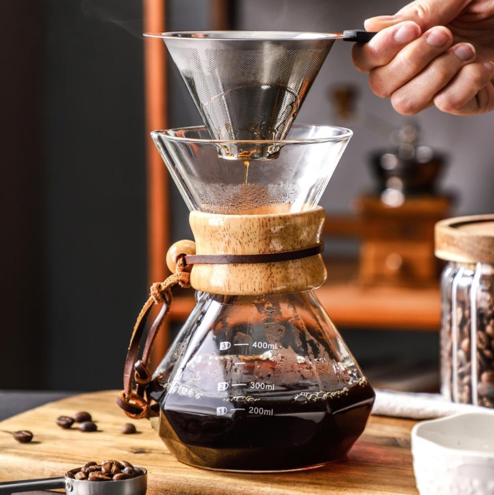 Glass Coffee Pot with Stainles - đánh giá và giá Cold Brew Jar
