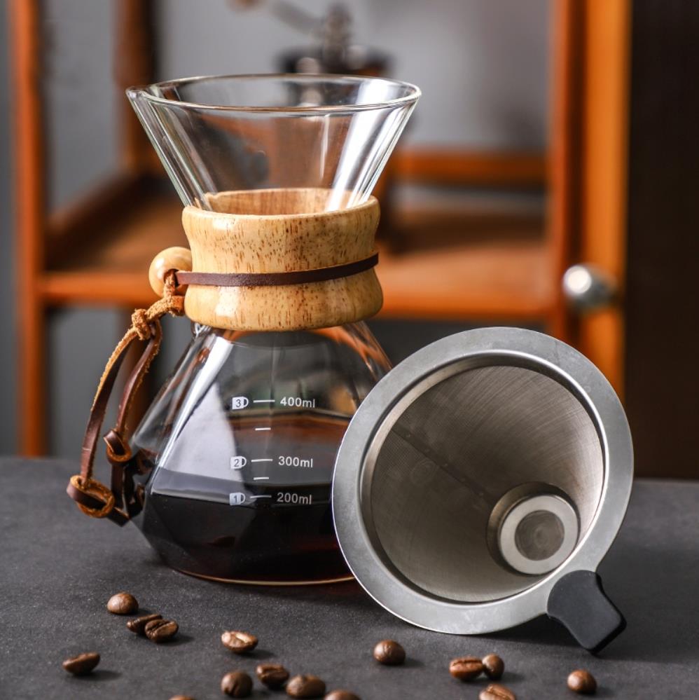 Glass Coffee Pot with Stainles - đánh giá và giá Cold Brew Jar