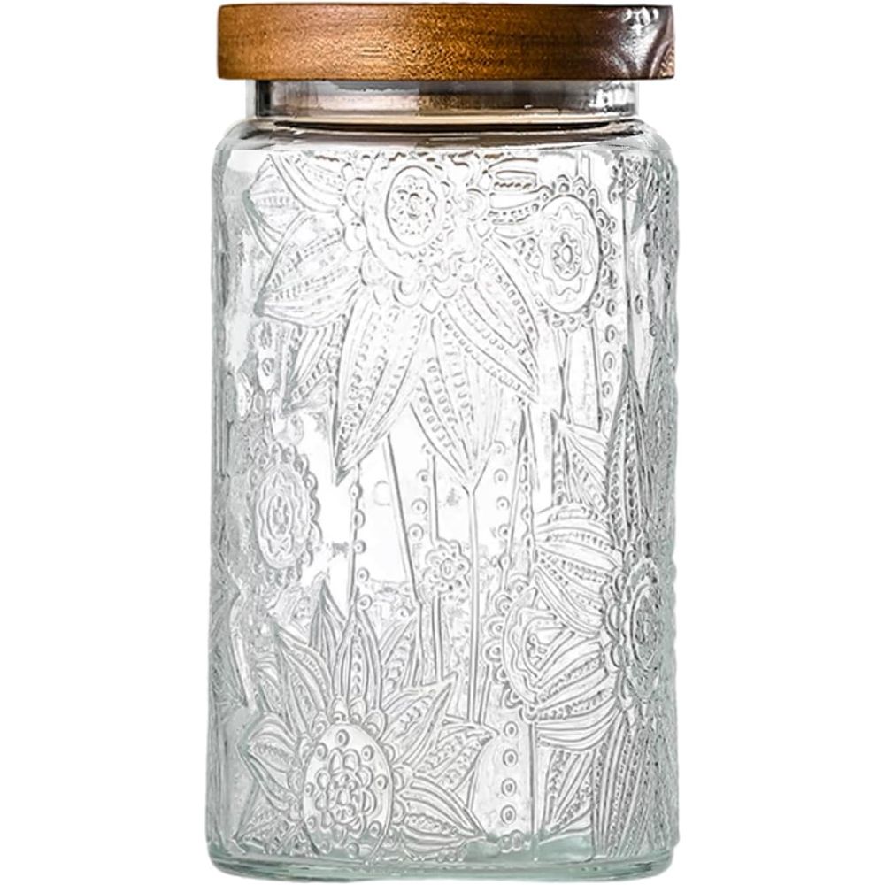 32oz Vintage Glass Jars With L - đánh giá và giá Tea Coffee Sugar Container