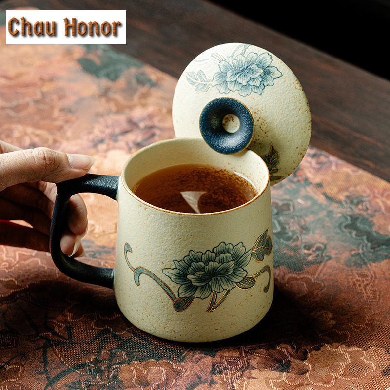 330ml Blue And White Flint Red - đánh giá và giá Draw Coffee And Tea