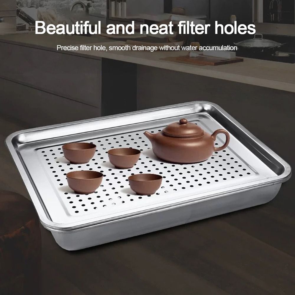New Stainless Steel Tea Tray R - đánh giá và giá Bamboo Tea Tray