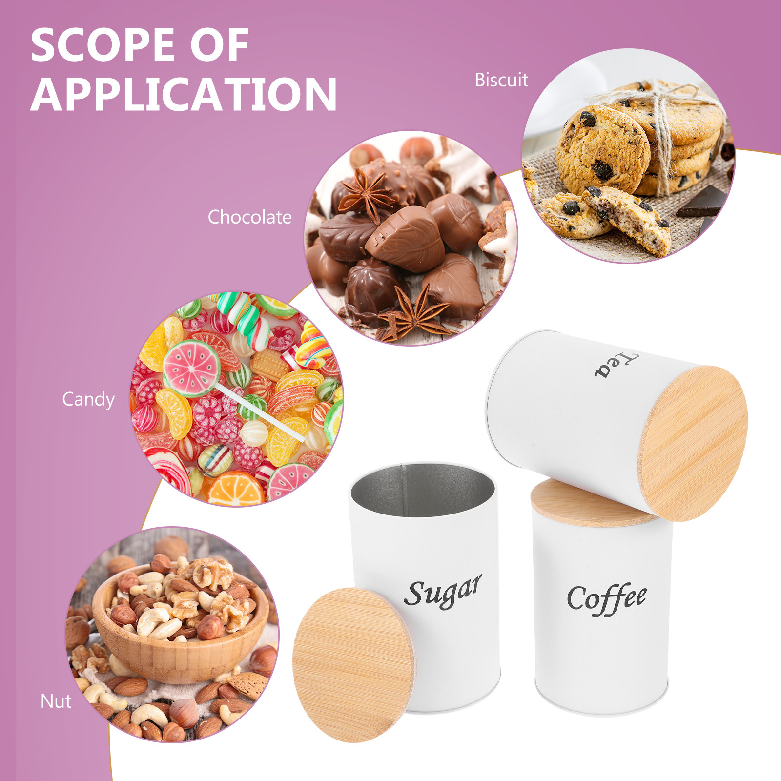 3Pcs Airtight Round Canisters  - đánh giá và giá Coffee Tea Sugar