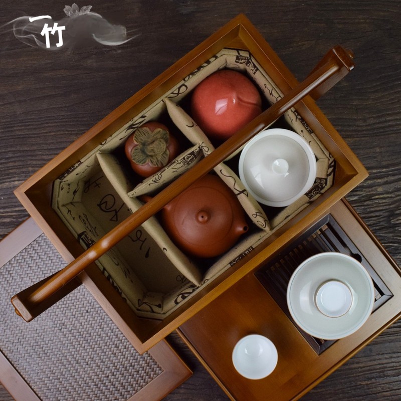 Portable Travel Bamboo Tea Set - đánh giá và giá Bamboo Tea Tray