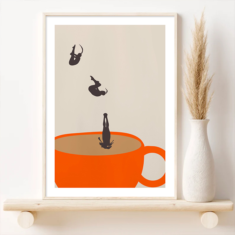 Funny Girl Coffee Tea Cup Medi - đánh giá và giá Coffee Tea Poster