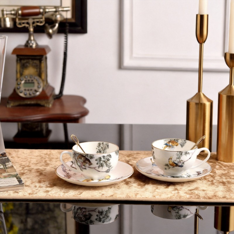 Retro British Bone China Jungl - đánh giá và giá Coffee Tea Love