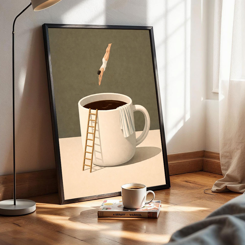 1pc frameless Coffee Adventure - đánh giá và giá Coffee Tea Poster