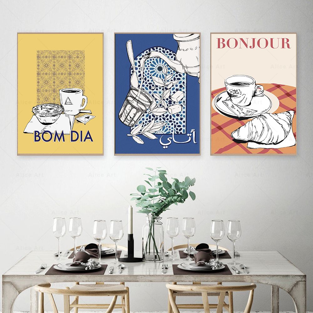 Drink Food Canvas Poster Frenc - đánh giá và giá Coffee Tea Poster