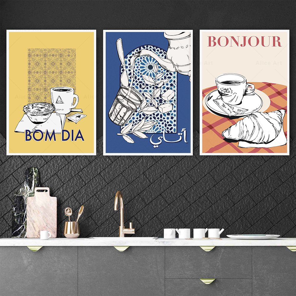 Drink Food Canvas Poster Frenc - đánh giá và giá Coffee Tea Poster