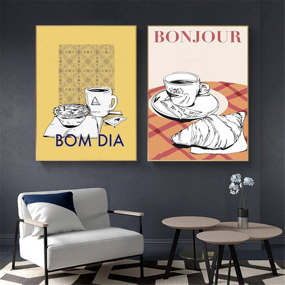 Drink Food Canvas Poster Frenc - đánh giá và giá Coffee Tea Poster