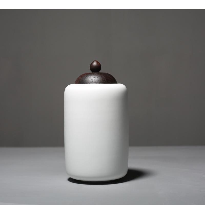 Ceramic Tea Pot Wooden Lid Por - đánh giá và giá Tea Coffee Sugar Container