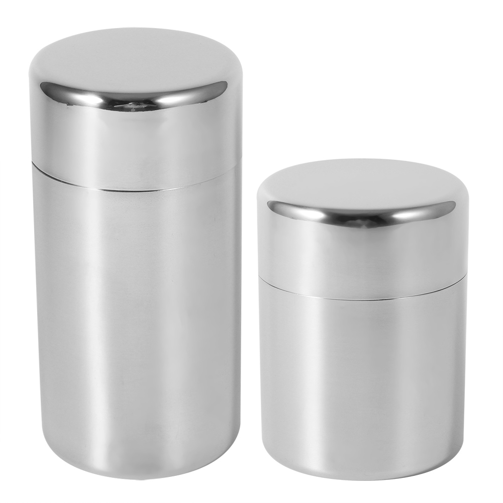 Stainless Steel Tea Leaf Tins  - đánh giá và giá Coffee Tea Sugar Canister Set