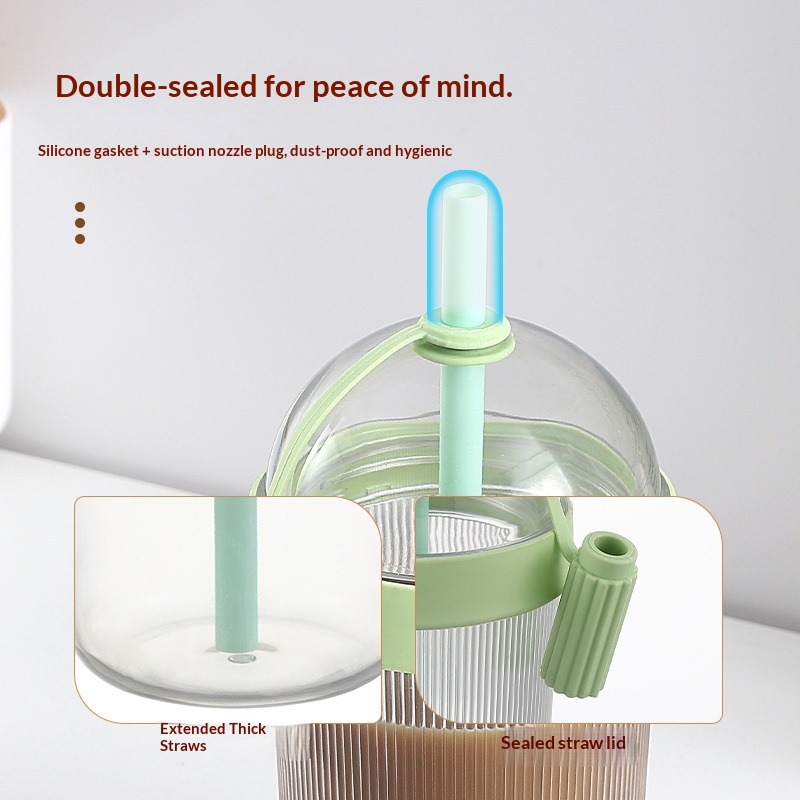Portable Straw Water Cup Milk  - đánh giá và giá Coffee Jelly Tea