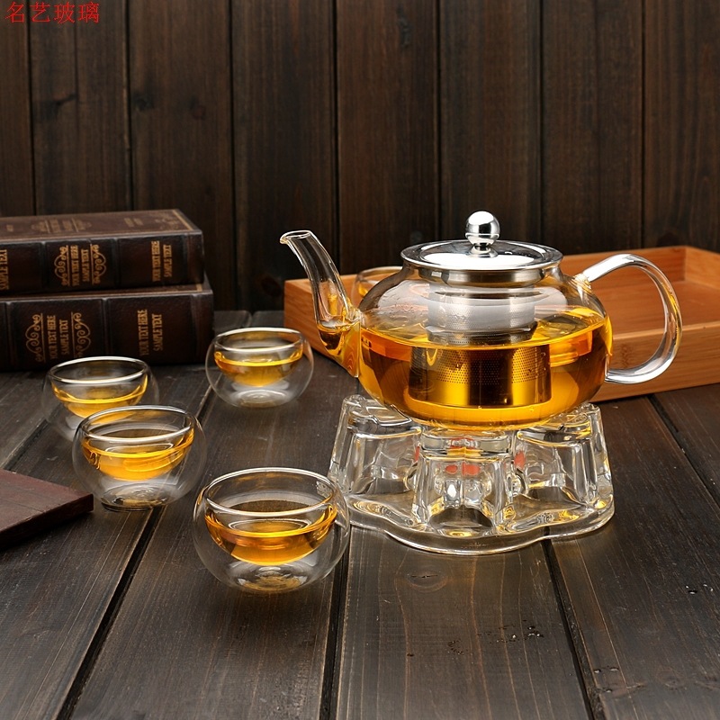 600/800Ml Bộ Ấm Trà Thủy Tinh  - đánh giá và giá Coffee Tea Sugar Canister Set