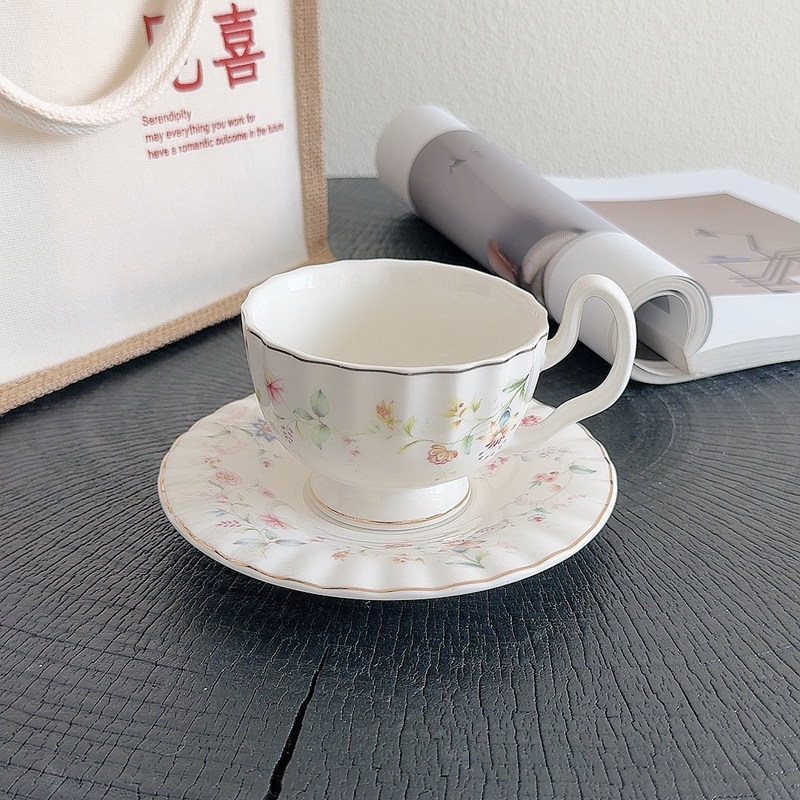 Gold-drawing Floral Print Coff - đánh giá và giá Draw Coffee And Tea