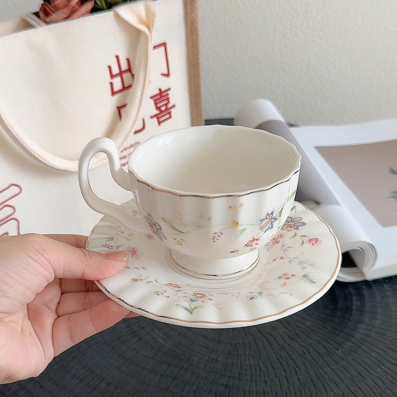 Gold-drawing Floral Print Coff - đánh giá và giá Draw Coffee And Tea