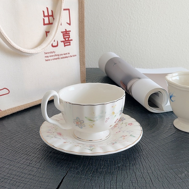 Gold-drawing Floral Print Coff - đánh giá và giá Draw Coffee And Tea