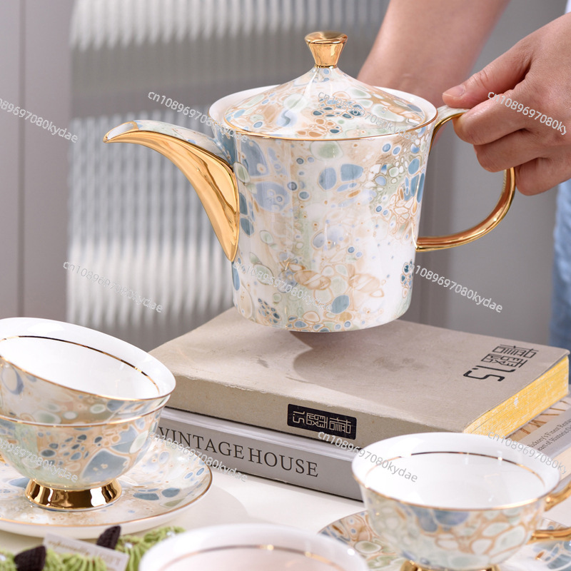 Coffee cup ceramic kettle flow - đánh giá và giá Coffee Tea Set