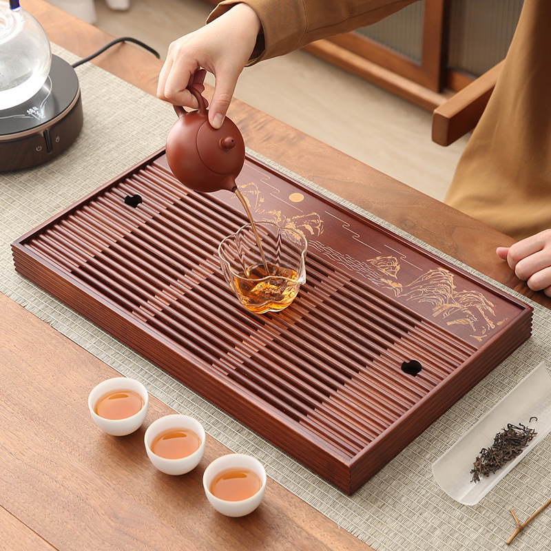 Bamboo Tea Tray Simple Househo - đánh giá và giá Bamboo Tea Tray