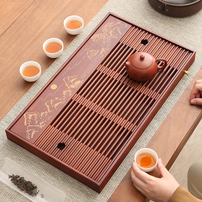 Bamboo Tea Tray Simple Househo - đánh giá và giá Bamboo Tea Tray