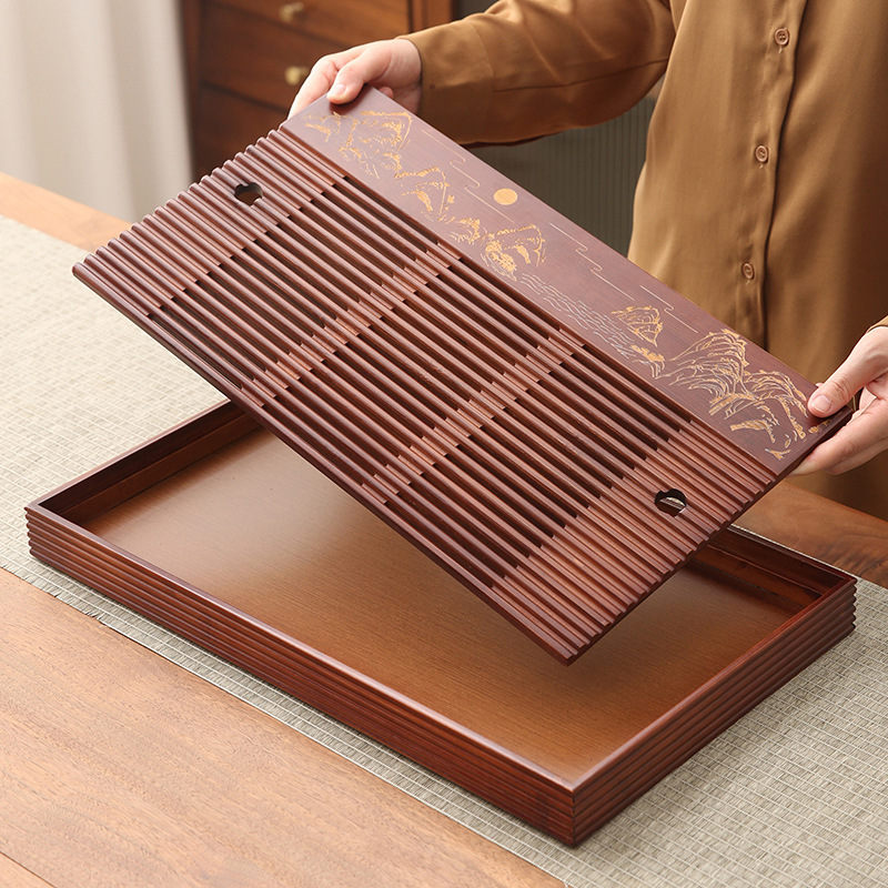 Bamboo Tea Tray Simple Househo - đánh giá và giá Bamboo Tea Tray