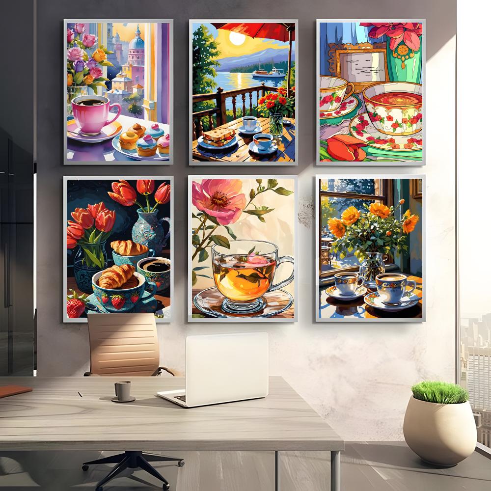 Sweet Cozy Delicate Art A-Afte - đánh giá và giá Coffee Tea Poster