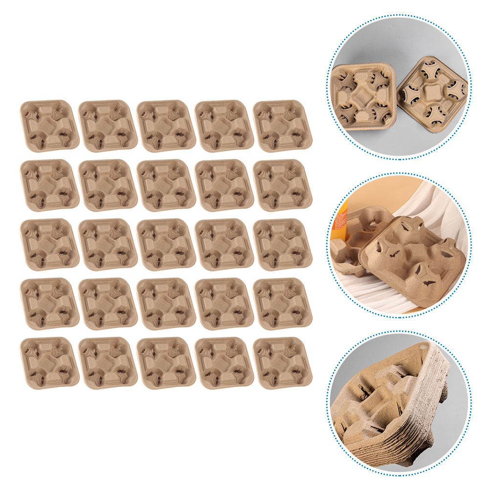 25Pcs Four Cup Paper Pulp Hold - đánh giá và giá Coffee Tea Holder