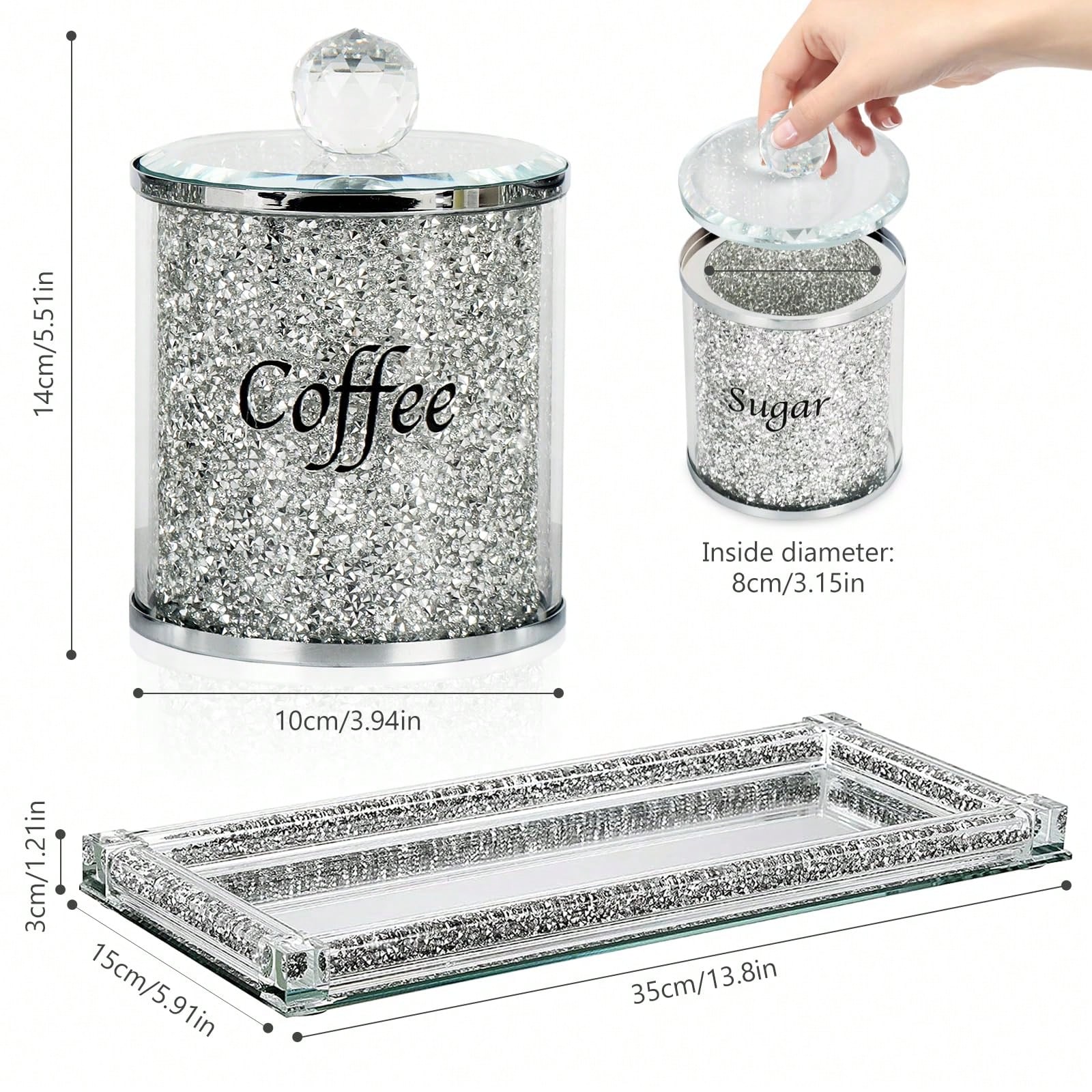 Coffee Sugar Tea Canister Set  - đánh giá và giá Tea Coffee Sugar Container
