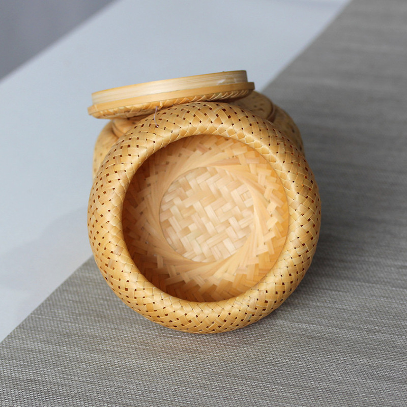 Bamboo woven small basket doub - đánh giá và giá Bamboo Tea Tray