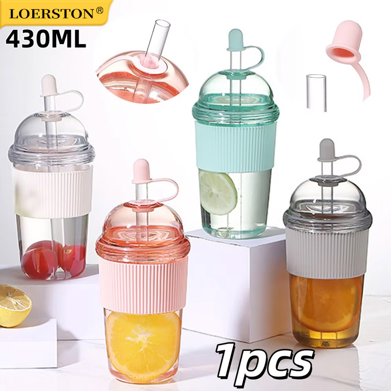 1pc 430ml Portable Flip Straw  - đánh giá và giá Coffee Jelly Tea