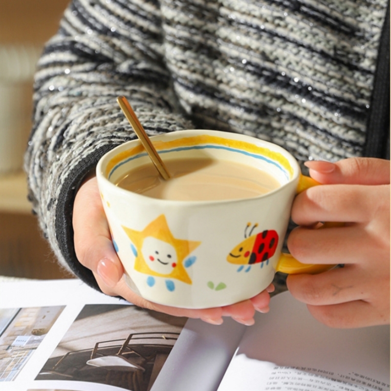 Ceramic Mug Lovely Hand Painte - đánh giá và giá Coffee Tea Love