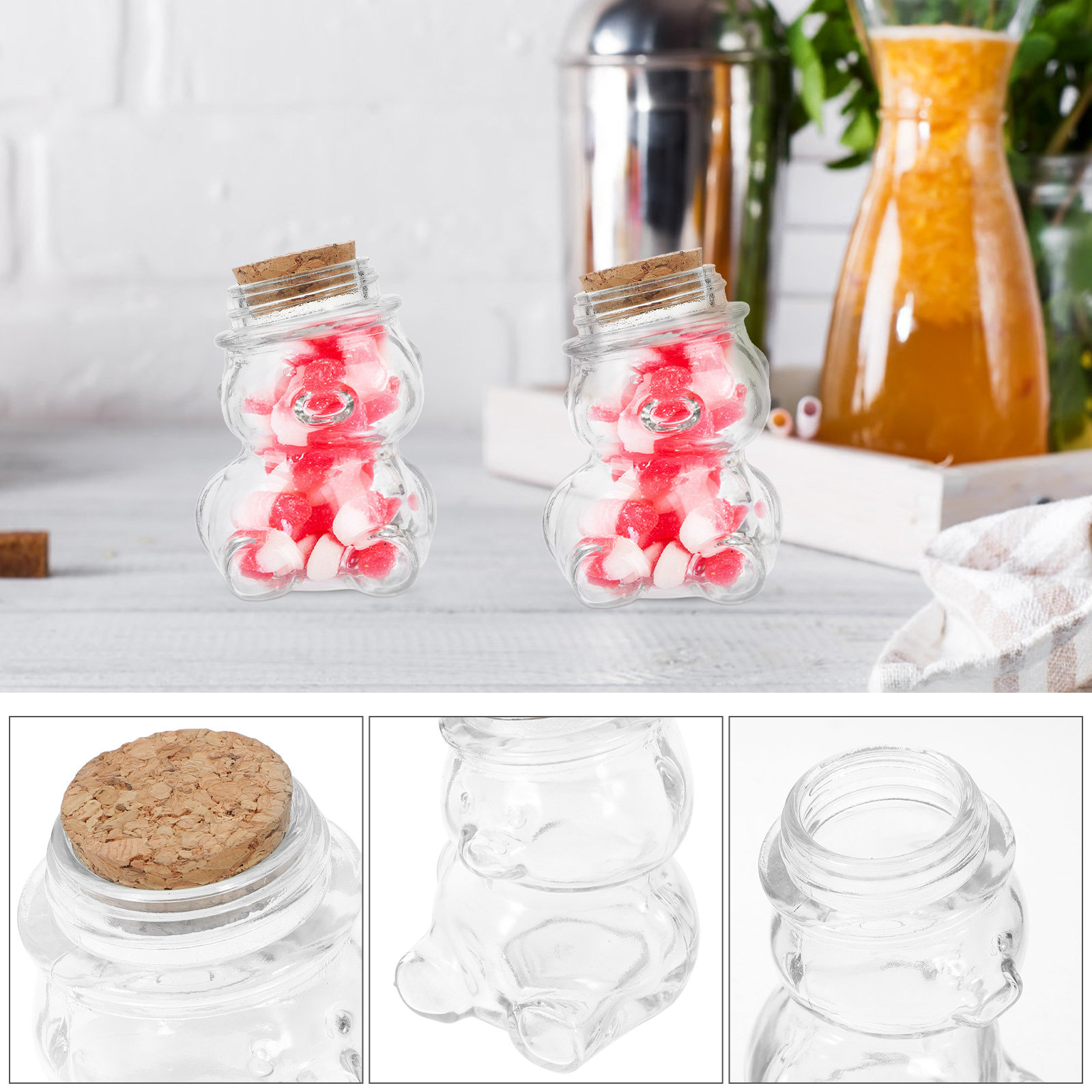 4Pcs Glass Candy Jar Set Trans - đánh giá và giá Coffee Tea Set