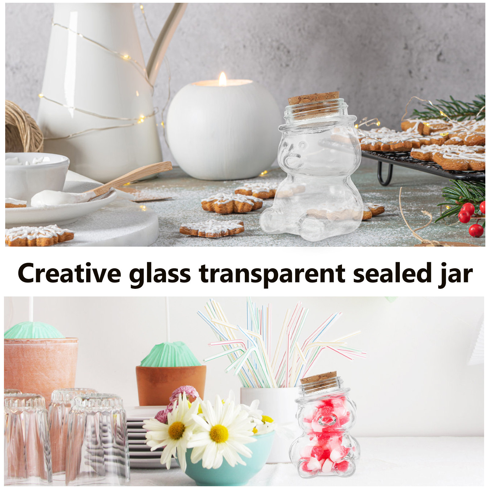 4Pcs Glass Candy Jar Set Trans - đánh giá và giá Coffee Tea Set