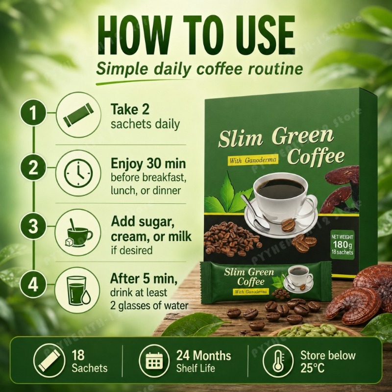 Slim Green Coffee Ganoderma Gr - đánh giá và giá Coffee Tea For Weight Loss