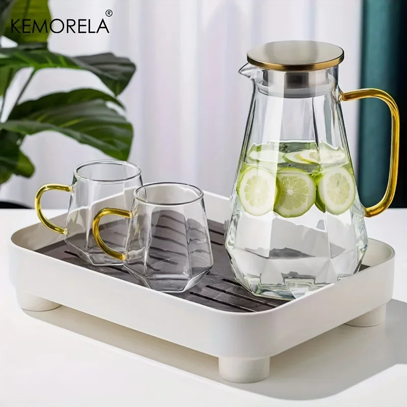 1PCS Diamond Texture Glass Tea - đánh giá và giá Cold Brew Jar