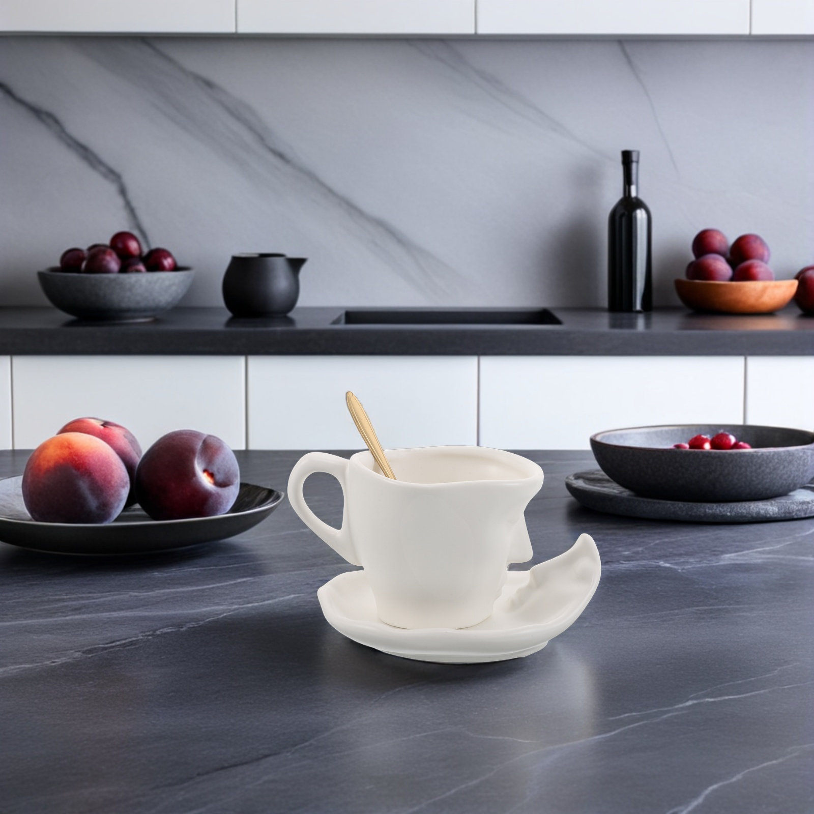 1Set Ceramic Kissing Coffee Cu - đánh giá và giá Coffee Tea Set