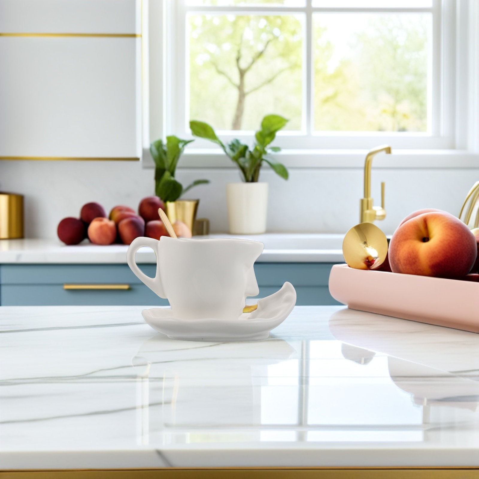 1Set Ceramic Kissing Coffee Cu - đánh giá và giá Coffee Tea Set