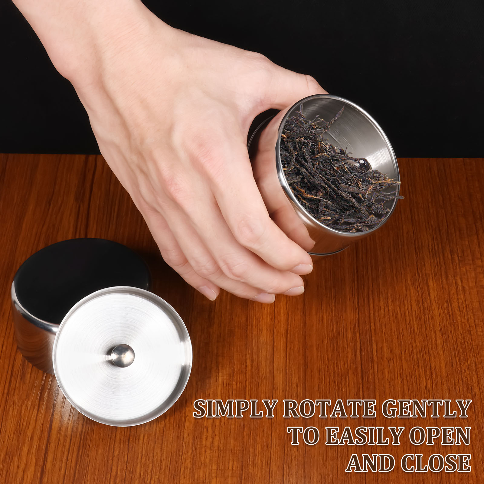 Stainless Steel Tea Leaf Tins  - đánh giá và giá Tea Coffee Sugar Container